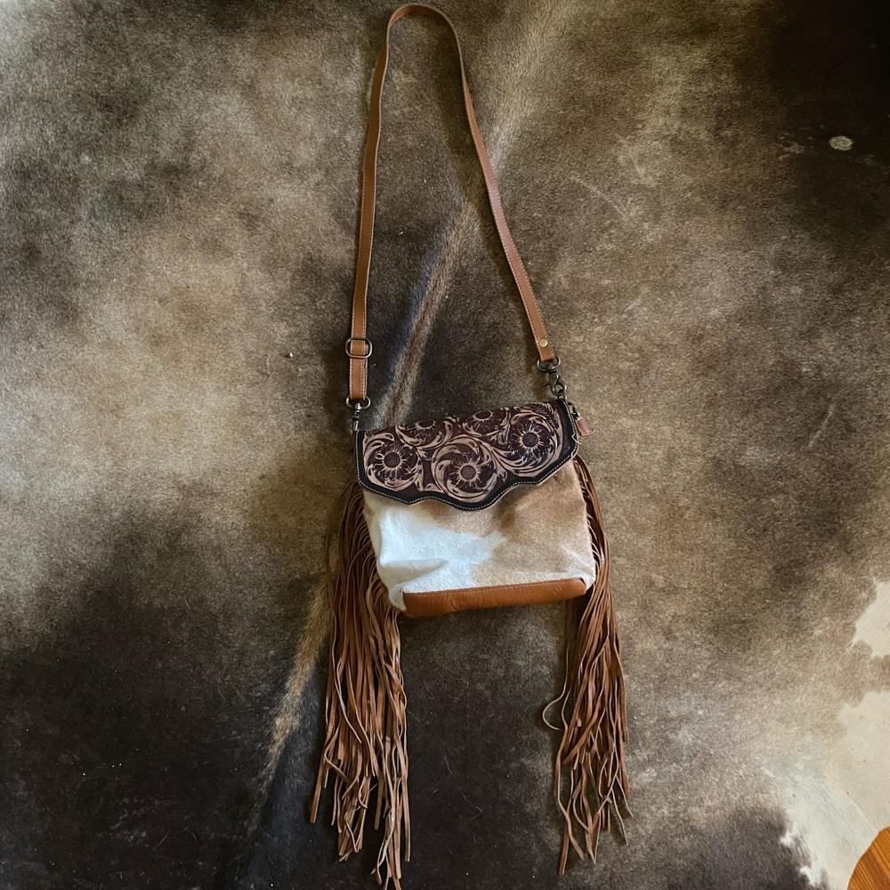 Myra Bag Crossbody Cow Hide Purse